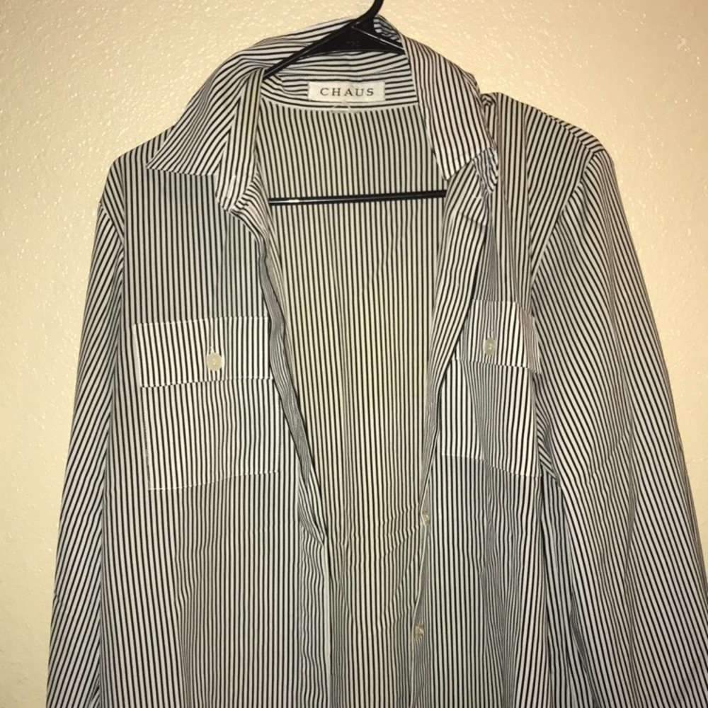 Chaus Striped Button up blouse